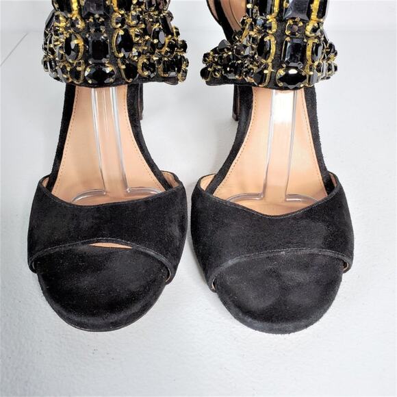 Vince Camuto Signature Suede Embellished Collar Stiletto Heels 11 - Picture 5 of 12